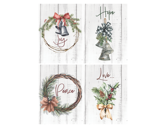 12 Pack Christmas Cards with Peel & Seal Envelopes