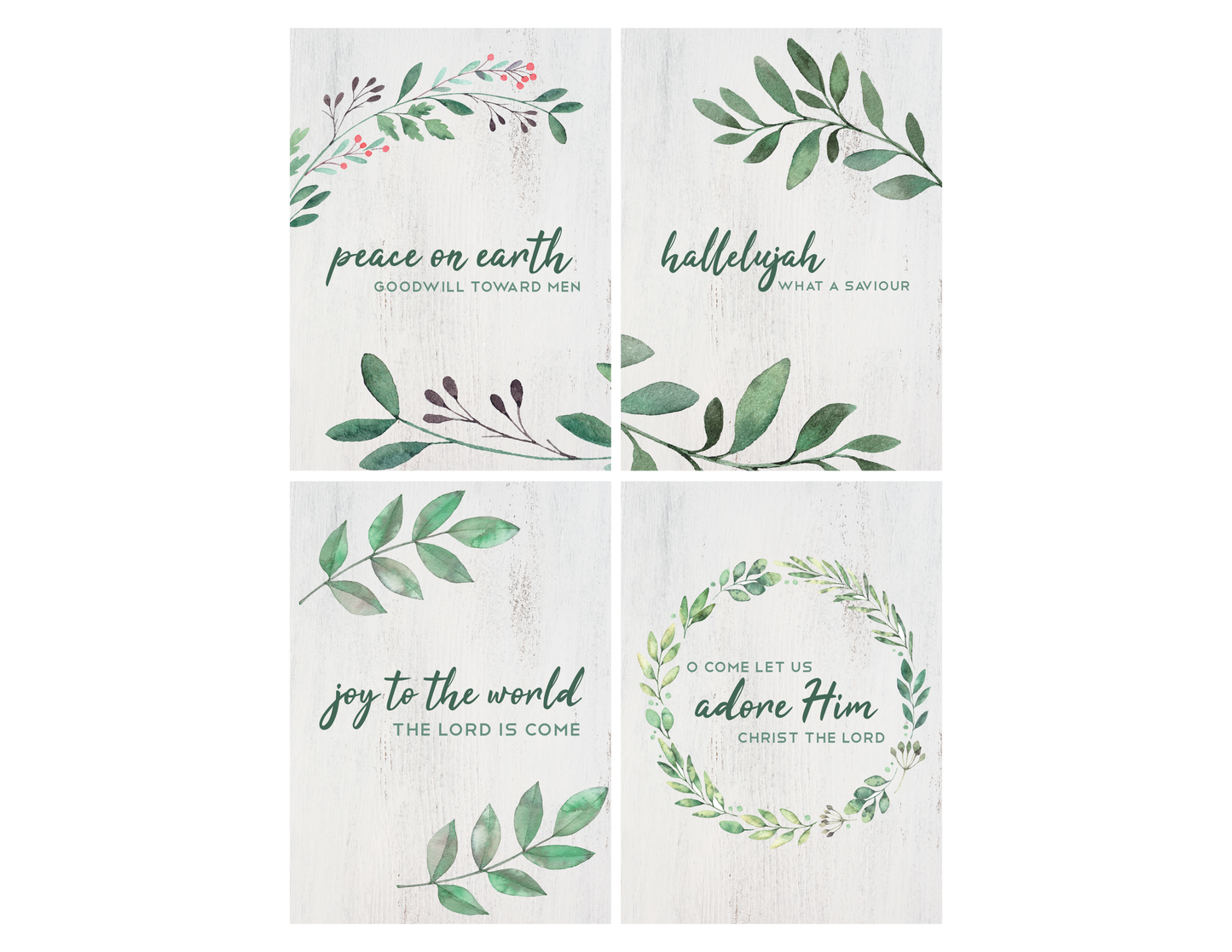 12 Pack Christmas Cards with Peel & Seal Envelopes